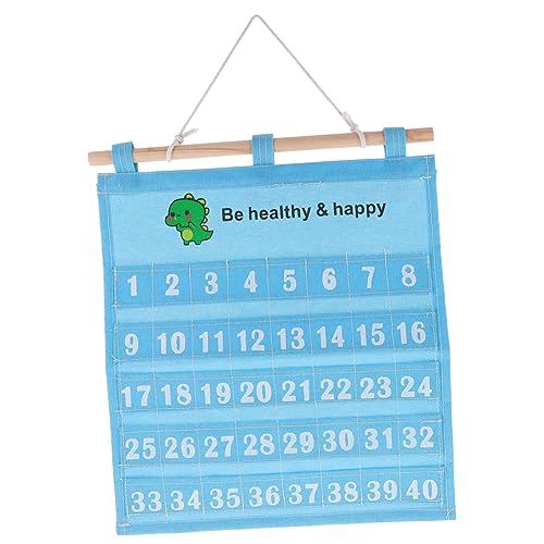 KAILIKETIY Check-Tasche am Morgen Büro aufbewahrungstasche Halter für Ausstellungsständer Kartenhalter Aufhängen Kartenhalter für die Wand Wandkartenhalter Dokumentenregal hölzern Blau von KAILIKETIY