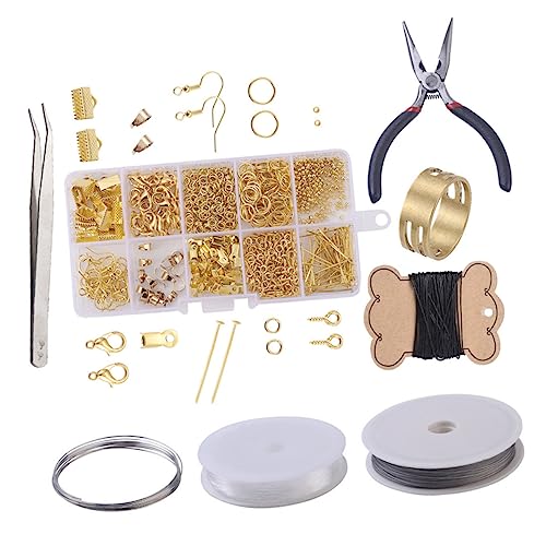KAILIKETIY DIY Metall Ohrstecker Zubehör Set Handgemachte Ohrringe Kit mit Werkzeug Goldfarben für Schmuckherstellung und für Frauen KAILIKETIY DIY Metall Ohrstecker Zubehör Set Handgemachte Ohrringe Kit mit Werkzeug Goldfarben für Schmuckherstellung und für Frauen von KAILIKETIY