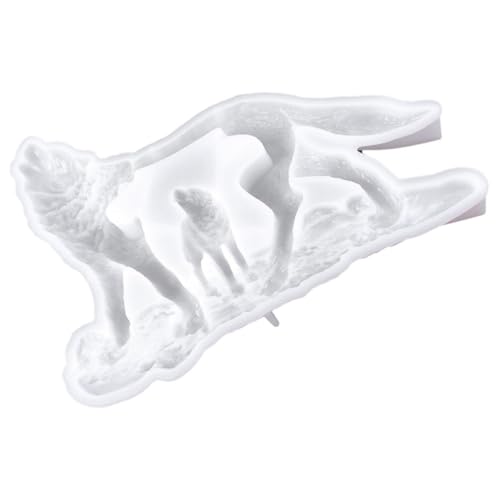KAILIKETIY DIY Silikonform Wolf Motiv Wiederverwendbar Antihafteigenschaft Leicht Zu Reinigen Robust Für Epoxidharz Basteln Wanddeko Geschenkidee von KAILIKETIY
