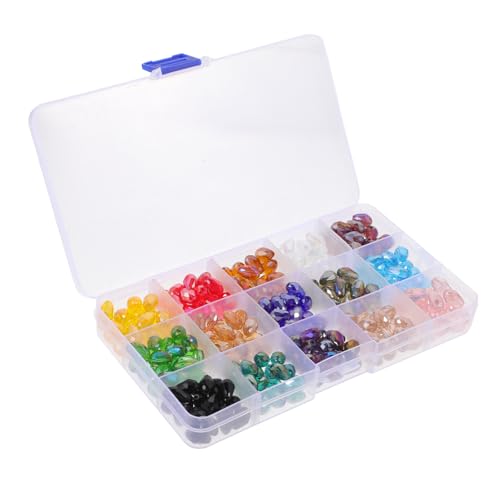 KAILIKETIY Dekorative Wasser Tropfen Glasperlen DIY Schmuckperlen für Armbänder Handwerk Bunte Ab Farbe für Kreative Bastelprojekte von KAILIKETIY
