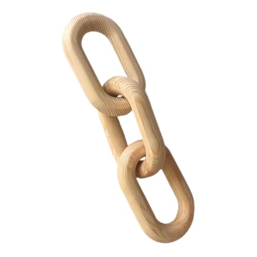 KAILIKETIY Dekorativer Holz Kettenglied Rustikale Wand und Tischdekoration Multifunktionales Holzornament für Kaminsims Esstisch und Wohnkultur von KAILIKETIY