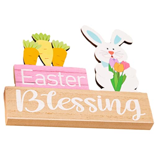 KAILIKETIY Easter Tischdeko Holzschild Niedliches Ostern Tischmittelstück Für Frühlingsdeko Holz Osterdeko Für Zuhause Liebevolles Tischornament Und Leicht Für Feiertage Und Feiern von KAILIKETIY