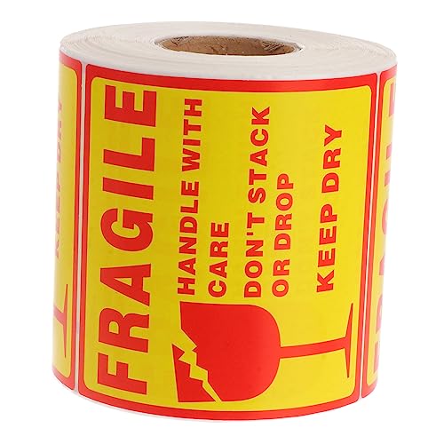 KAILIKETIY Fragile Versandaufkleber Selbstklebende Warnetiketten Für Zerbrechliche Pakete Hochwertiges Papiermaterial Einfache Anwendung Lagerung von KAILIKETIY