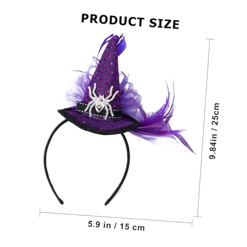 KAILIKETIY Haarreif Halloween Hexenhut Spinnenmotiv Verstellbar Leicht Komfortabel Für Mädchen Karneval Party Fest KAILIKETIY Haarreif Halloween Hexenhut Spinnenmotiv Verstellbar Leicht Komfortabel Für Mädchen Karneval Party Fest von KAILIKETIY