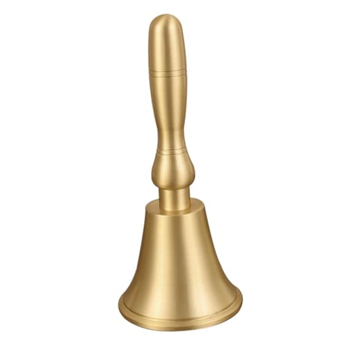 KAILIKETIY Handglocke aus Kupfer Vintage Empfangsglocke für Restaurant Lautes Klingeln Tischglocke für Service Weihnachtsklingel Langlebiges Musikinstrument für Erwachsene von KAILIKETIY
