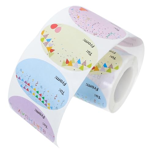 KAILIKETIY Happy Birthday Aufkleberrolle Selbstklebende Geschenketiketten für Geburtstagsfeiern Langlebig und Einfach zu Entfernen für Karten und Dekorationen pro Rolle KAILIKETIY Happy Birthday Aufkleberrolle Selbstklebende Geschenketiketten für Geburtstagsfeiern Langlebig und Einfach zu Entfernen für Karten und Dekorationen pro Rolle von KAILIKETIY