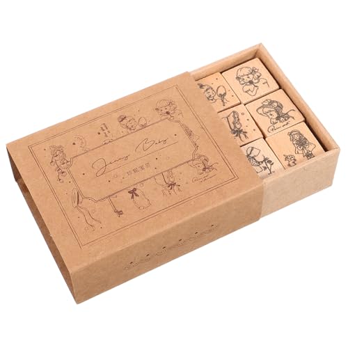 KAILIKETIY Holz DIY Stempel Briefmarken für Scrapbooking Dekoration und Tagebuch Langlebige Holzstempel mit Verschiedenen Mustern für Geschenkkarten und Postkarten KAILIKETIY Holz DIY Stempel Briefmarken für Scrapbooking Dekoration und Tagebuch Langlebige Holzstempel mit Verschiedenen Mustern für Geschenkkarten und Postkarten von KAILIKETIY