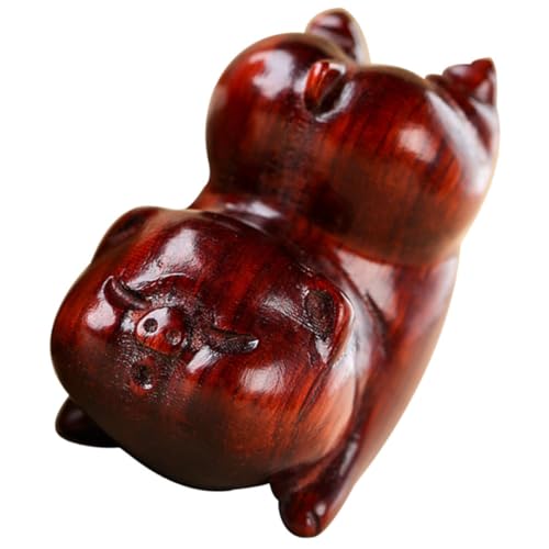 KAILIKETIY Holz Schlüsselanhänger Schwein Anhänger Retro Sternzeichen Schwein Geschnitzt Handgefertigt Langlebig DIY Holzanhänger für Schlüsselbund und Dekoration von KAILIKETIY