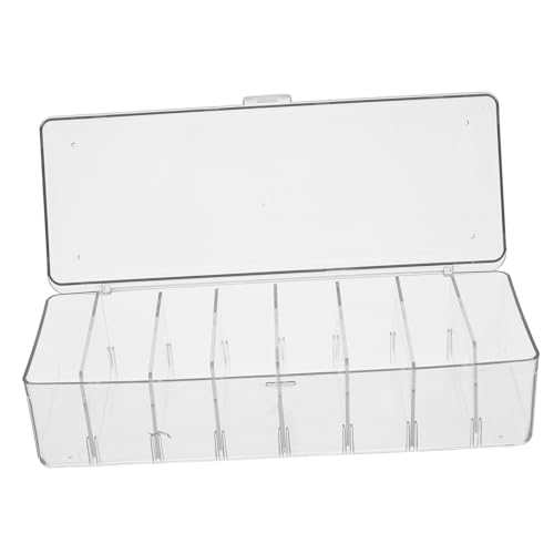 KAILIKETIY Kabel Organizer Box mit Abnehmbaren Fächern Transparente Aufbewahrungsbox für Kabel Karten und Bürobedarf Praktische Speicherlösung für Schreibtische Elegant und Robust von KAILIKETIY