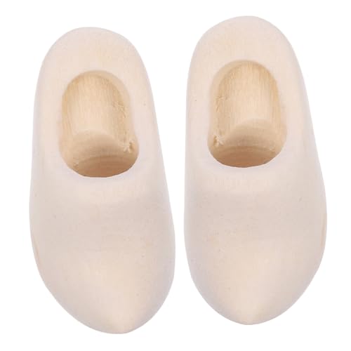 KAILIKETIY Miniatur Holzschuhe Unbemalt DIY Schlüsselanhänger Puppenhaus Zubehör Klompen Modell Deko Bastelornament für Miniatur Dollhouse Dekoration von KAILIKETIY