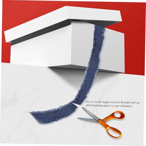 KAILIKETIY Polyester Geschenkband Breit Denim Stil Ripsband für DIY Bastelprojekte Schleifen Haarbänder Partydekoration Verpackung von KAILIKETIY