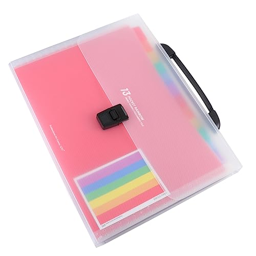 KAILIKETIY Rainbow Expandable Folder Fächer Dokumentenmappe für Schule Büro und Zuhause Tragbare Ordnertasche aus Hochwertigem für Organisation von Unterlagen von KAILIKETIY