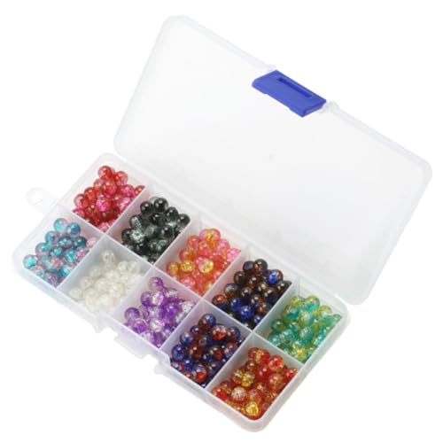 KAILIKETIY Runde Glasperlen im Fächer Boxset Handgefertigte Rissige Spacerperlen für DIY Schmuckherstellung Armbänder Halsketten und Bastelprojekte KAILIKETIY Runde Glasperlen im Fächer Boxset Handgefertigte Rissige Spacerperlen für DIY Schmuckherstellung Armbänder Halsketten und Bastelprojekte von KAILIKETIY