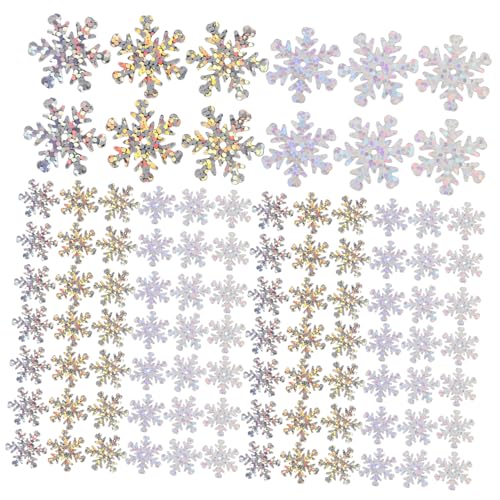 KAILIKETIY Schneeflocken Pailletten Glitter Konfetti für Weihnachten Basteln DIY Ohrringe Dekoration Metallic Glitzernde Schneeflocken für Winterpartys Festliche Tischdeko von KAILIKETIY
