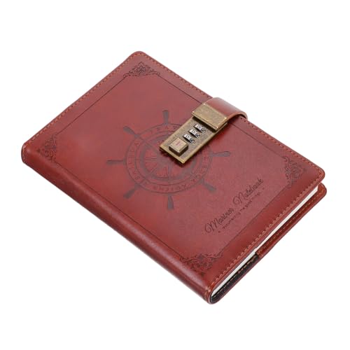 KAILIKETIY Vintage PU Notizbuch mit Zahlenschloss Leichtes Schreibjournal für Schule Büro Kreatives Tagebuch Notepad Praktisches für Studenten und Freunde Braunes Retro Design KAILIKETIY Vintage PU Notizbuch mit Zahlenschloss Leichtes Schreibjournal für Schule Büro Kreatives Tagebuch Notepad Praktisches für Studenten und Freunde Braunes Retro Design von KAILIKETIY