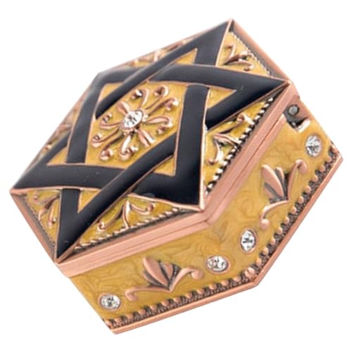 KAILIKETIY Vintage Schmuckschatulle Hexagon aus Metall Aufbewahrungsbox für Ringe und Ohrringe mit für Frauen und Mädchen KAILIKETIY Vintage Schmuckschatulle Hexagon aus Metall Aufbewahrungsbox für Ringe und Ohrringe mit für Frauen und Mädchen von KAILIKETIY