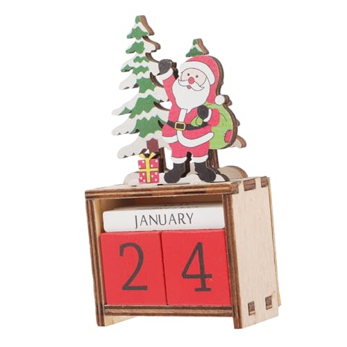 KAILIKETIY Weihnachtlicher Holz Adventskalender Santa Claus Desktop Ornament DIY Countdown Kalender Festliche Tischdekoration Xmas KAILIKETIY Weihnachtlicher Holz Adventskalender Santa Claus Desktop Ornament DIY Countdown Kalender Festliche Tischdekoration Xmas von KAILIKETIY