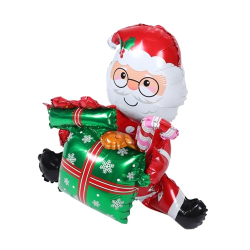 KAILIKETIY Weihnachtsmann Ballon Aufblasbar Für Weihnachten Aufblasbare Weihnachtsnummern Aufblasbare Weihnachtsballons Dekoration Ballons Woo Links Und Folienparty Groß von KAILIKETIY