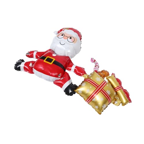 KAILIKETIY Weihnachtsmann Ballon Cartoon Ballon Mit Schnee Fröhliche Dekoration Für Erwachsene Weihnachten Für Party Selbstklebende Nummer Neuheitsballon Aufblasbare Kugeln von KAILIKETIY