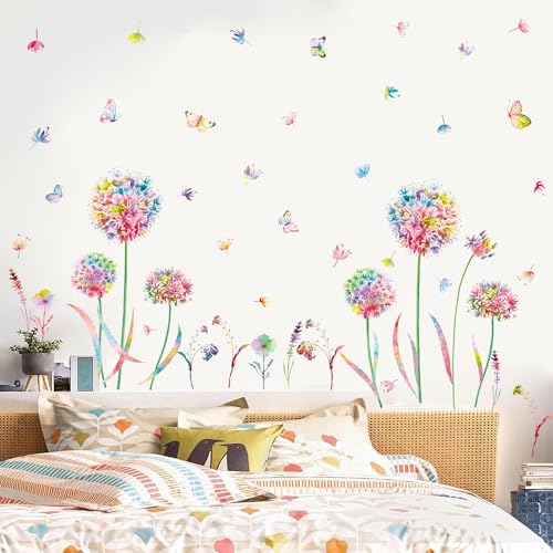 KAIRNE Wandtattoo Pusteblume,Blumen Wandtattoo für Kinderzimmer Mädchen,Bunt Wandsticker Löwenzahn für Schlafzimmer,Pflanzen Blumen Wandaufkleber für Wohnzimmer Babyzimmer Küche Fenster Tür Wanddeko KAIRNE Wandtattoo Pusteblume,Blumen Wandtattoo für Kinderzimmer Mädchen,Bunt Wandsticker Löwenzahn für Schlafzimmer,Pflanzen Blumen Wandaufkleber für Wohnzimmer Babyzimmer Küche Fenster Tür Wanddeko von KAIRNE