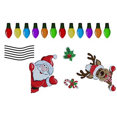 KAISUN Magnetic Car Sticker for Christmas, Reflective Car Christmas Decoration, Magnetic Sticker, Fridge Magnets, Car DIY Decoration Accessories (Color : TYP-9) von KAISUN