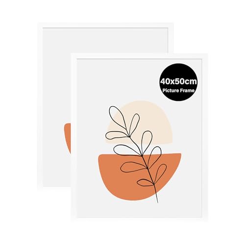 KAIWIN 2 Pack Bilderrahmen 40x50 cm, Weiß Rahmen 40x50, Holz Fotorahmen zum Aufhängen, Posterrahmen Benutzt für Fotos, Bilder, Puzzles, Poster KAIWIN 2 Pack Bilderrahmen 40x50 cm, Weiß Rahmen 40x50, Holz Fotorahmen zum Aufhängen, Posterrahmen Benutzt für Fotos, Bilder, Puzzles, Poster von KAIWIN