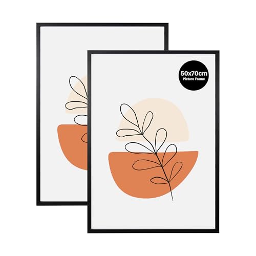 KAIWIN 2 Pack Bilderrahmen 50x70 cm, Bilderrahmen Schwarz, Holz Fotorahmen zum Aufhängen mit Poster, Posterrahmen Benutzt für Wohnzimmer, Schlafzimmer, Arbeitszimmer | Für Fotos, Poster, Puzzles KAIWIN 2 Pack Bilderrahmen 50x70 cm, Bilderrahmen Schwarz, Holz Fotorahmen zum Aufhängen mit Poster, Posterrahmen Benutzt für Wohnzimmer, Schlafzimmer, Arbeitszimmer | Für Fotos, Poster, Puzzles von KAIWIN