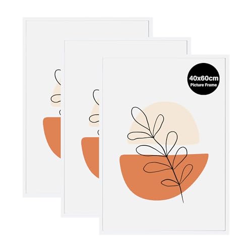 KAIWIN 3 Pack Bilderrahmen 40x60 cm, Weiß Rahmen 40x60, Holz Fotorahmen zum Aufhängen, Posterrahmen Benutzt für Fotos, Bilder, Poster, Puzzles KAIWIN 3 Pack Bilderrahmen 40x60 cm, Weiß Rahmen 40x60, Holz Fotorahmen zum Aufhängen, Posterrahmen Benutzt für Fotos, Bilder, Poster, Puzzles von KAIWIN