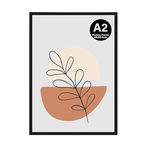 KAIWIN A2-Bilderrahmen, schwarzer Bilderrahmen, A2-Posterrahmen (59,4 x 42 cm), Holz-Bilderrahmen für Fotos, Bilder, Poster, Puzzles von KAIWIN