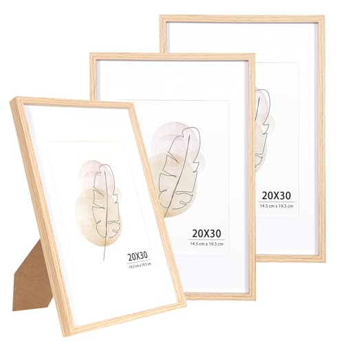 KAIWIN Bilderrahmen 20x30 cm Eiche Holz Fotorahmen 3er Set MDF mit Acrylglas zum aufhängen und aufstellen Benutzt für Wohnzimmer, Schlafzimmer, Arbeitszimmer, für Fotos, Kunstwerke und Poster KAIWIN Bilderrahmen 20x30 cm Eiche Holz Fotorahmen 3er Set MDF mit Acrylglas zum aufhängen und aufstellen Benutzt für Wohnzimmer, Schlafzimmer, Arbeitszimmer, für Fotos, Kunstwerke und Poster von KAIWIN