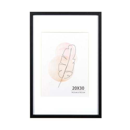 KAIWIN Bilderrahmen 20x30 cm Schwarz Holz Fotorahmen Holzrrahmen mit Passepartout zum aufhängen und aufstellen Benutzt für Wohnzimmer, Schlafzimmer, Arbeitszimmer, für Fotos, Kunstwerke und Poster KAIWIN Bilderrahmen 20x30 cm Schwarz Holz Fotorahmen Holzrrahmen mit Passepartout zum aufhängen und aufstellen Benutzt für Wohnzimmer, Schlafzimmer, Arbeitszimmer, für Fotos, Kunstwerke und Poster von KAIWIN