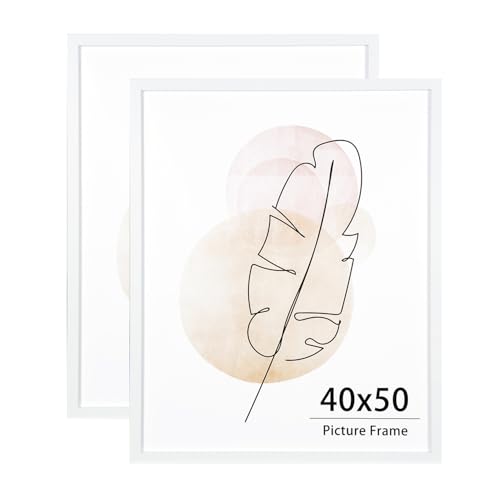KAIWIN Bilderrahmen 40x50 Weiß Holz Fotorahmen 2er Set MDF Puzzlerahmen mit Acrylglas zum aufhängen Benutzt für Wohnzimmer, Schlafzimmer, Arbeitszimmer, für Poster und fotos KAIWIN Bilderrahmen 40x50 Weiß Holz Fotorahmen 2er Set MDF Puzzlerahmen mit Acrylglas zum aufhängen Benutzt für Wohnzimmer, Schlafzimmer, Arbeitszimmer, für Poster und fotos von KAIWIN