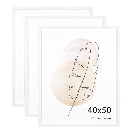 KAIWIN Bilderrahmen 40x50 Weiß Holz Fotorahmen 3er Set MDF Puzzlerahmen mit Acrylglas zum aufhängen Benutzt für Wohnzimmer, Schlafzimmer, Arbeitszimmer, für Poster und fotos KAIWIN Bilderrahmen 40x50 Weiß Holz Fotorahmen 3er Set MDF Puzzlerahmen mit Acrylglas zum aufhängen Benutzt für Wohnzimmer, Schlafzimmer, Arbeitszimmer, für Poster und fotos von KAIWIN