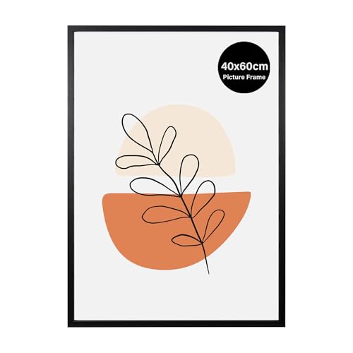 KAIWIN Bilderrahmen 40x60 cm, Schwarz Rahmen 40x60, Holz Fotorahmen zum Aufhängen, Posterrahmen Benutzt für Fotos, Bilder, Poster, Puzzles von KAIWIN