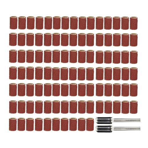 KAIXINXIN 102-teiliges Schleiftrommel-Set, Trommel für Bohrer, Schleifbandhülsen mit Trommeldornen für Rotationsschleifwerkzeug KAIXINXIN 102-teiliges Schleiftrommel-Set, Trommel für Bohrer, Schleifbandhülsen mit Trommeldornen für Rotationsschleifwerkzeug von KAIXINXIN