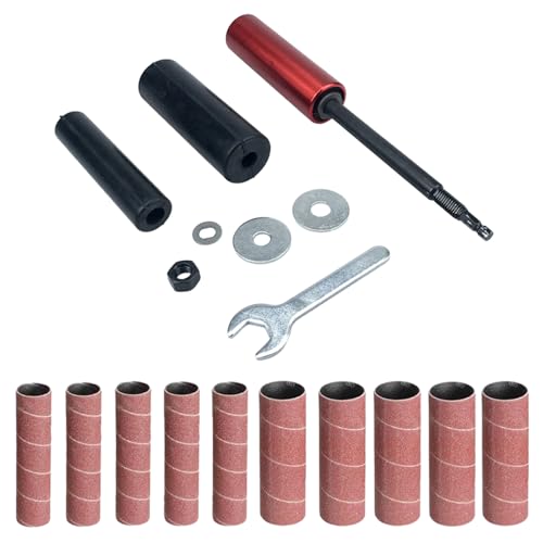 KAIXINXIN Schleiftrommel und Hülsen Set für Bohrer, 11,4 cm lang, Körnung 120, für Holzbearbeitungsbohrer, Rotationsschleifwerkzeuge KAIXINXIN Schleiftrommel und Hülsen Set für Bohrer, 11,4 cm lang, Körnung 120, für Holzbearbeitungsbohrer, Rotationsschleifwerkzeuge von KAIXINXIN