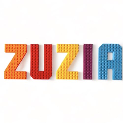 KAJAWIS 3D Buchstaben Stehende Buchstaben kompatibel mit Legosteinen Wandaufkleber Dekorationen Kinder (XL) - Multicolor - Bioplastic - Kunststoff - Kindgerecht (Child-friendly) - Alphabetbuchstaben von KAJAWIS