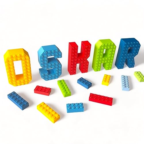 KAJAWIS 3D Buchstaben Stehende Buchstaben kompatibel mit Legosteinen Wandaufkleber Dekorationen Kinder Age 36 1 Stuck (L) von KAJAWIS