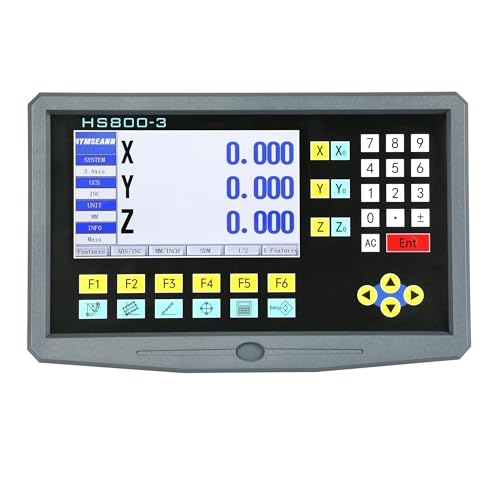 3-Achsen-LCD-Digitalanzeigesystem-Display und 3-teilige optische Lineallinie mit linearer Skala 50-1000 mm for Drehmaschine für CNC-Drahtfräs(1000mm,HS800-3) von KAKAK