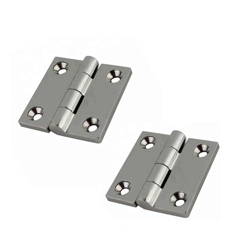 KAKAK 2 STÜCKE Butt Scharnier Mit 4 Löchern 38mm 50mm Marine Yacht Edelstahl 316 Boot Tür Scharniere Hardware Zubehör Bootszubehör(38x38mm) von KAKAK