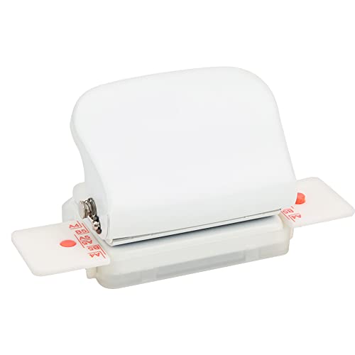 26-Loch-Papierstanzer für A4 / B5 / A5, Multifunktions-Lochstanzer, Bürobedarf, Manuelles Werkzeug, Metallklinge, Papierstanzer(Weiß) von KAKAKE