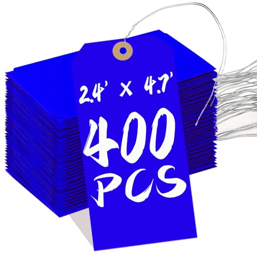 Blaue Versandanhänger, 11,4 x 7,5 cm, mit verstärktem Loch und Metalldraht, beschreibbare Preisschilder, Display-Etikett für Produktschmuck, Bekleidungsanhänger Blaue Versandanhänger, 11,4 x 7,5 cm, mit verstärktem Loch und Metalldraht, beschreibbare Preisschilder, Display-Etikett für Produktschmuck, Bekleidungsanhänger von KAKAMINA