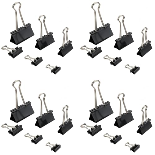 24 Stück Edelstahl-Binder-Clips aus Metall, langer Schwanz, Foldback-Clips, Papierklammern für Dateien, Lebensmittelbeutel, Zeichenbrett 24 Stück Edelstahl-Binder-Clips aus Metall, langer Schwanz, Foldback-Clips, Papierklammern für Dateien, Lebensmittelbeutel, Zeichenbrett von KAKASEA