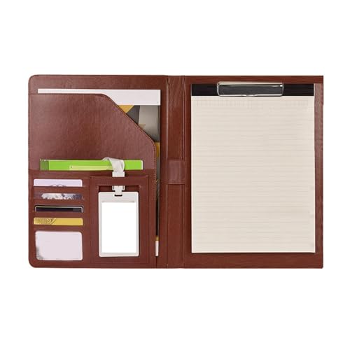 Business-Konferenzmappe aus Leder, Klemmbrett, Briefgröße, Dokumententasche mit Klemmbrett, Kartentasche, Stiftschlitz Business-Konferenzmappe aus Leder, Klemmbrett, Briefgröße, Dokumententasche mit Klemmbrett, Kartentasche, Stiftschlitz von KAKASEA