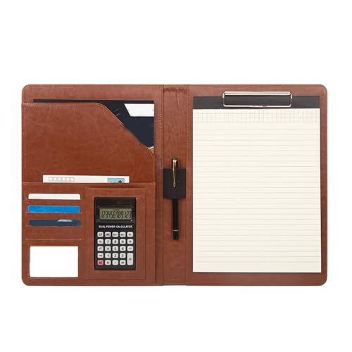 Business-Konferenzmappe aus Leder, Klemmbrett, Briefgröße, Dokumententasche mit Klemmbrett, Kartentasche, Stiftschlitz Business-Konferenzmappe aus Leder, Klemmbrett, Briefgröße, Dokumententasche mit Klemmbrett, Kartentasche, Stiftschlitz von KAKASEA