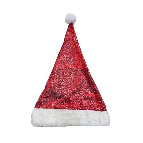 KAKASEA Glitzernde Weihnachtsmütze für Festival, Familientreffen, Party, Pailletten, Weihnachtsmannmütze, Urlaub, Kopfbedeckung, Weihnachtsmütze KAKASEA Glitzernde Weihnachtsmütze für Festival, Familientreffen, Party, Pailletten, Weihnachtsmannmütze, Urlaub, Kopfbedeckung, Weihnachtsmütze von KAKASEA