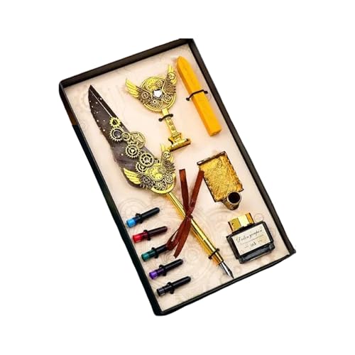 KAKASEA Kalligraphie-Stift-Set, Federstift und Tinte, Füllfederhalter-Set, Tauchstift-Set, Wachssiegel-Stempel-Kits, Kunstbedarf KAKASEA Kalligraphie-Stift-Set, Federstift und Tinte, Füllfederhalter-Set, Tauchstift-Set, Wachssiegel-Stempel-Kits, Kunstbedarf von KAKASEA