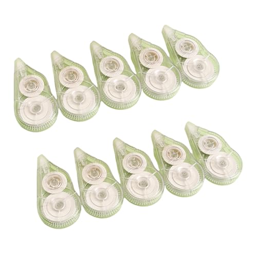 Korrekturroller, 8 m x 5 mm, schnell trocknend, Korrekturband, insgesamt 80 m, für Schreiben, Tagebücher, Notizen, 10 Stück von KAKASEA