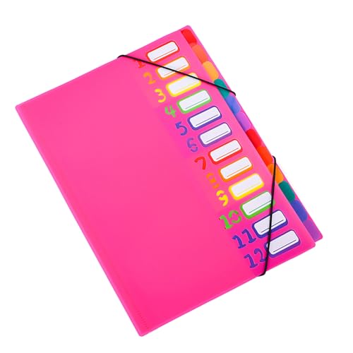 Tragbare Fächermappe aus Papier, 12 Fächer, Dokumenten-Organizer mit Etiketten, PP, elastischer Verschluss, Aktenmappe Tragbare Fächermappe aus Papier, 12 Fächer, Dokumenten-Organizer mit Etiketten, PP, elastischer Verschluss, Aktenmappe von KAKASEA
