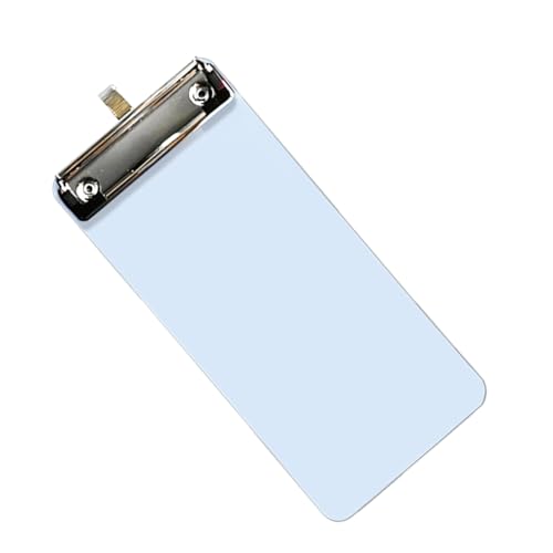 Tragbares kleines Klemmbrett, 10 x 22 cm, Quittungs-Klemmbrett, Metallclip, Schreibtafel mit Haken zum Aufhängen für Büro Tragbares kleines Klemmbrett, 10 x 22 cm, Quittungs-Klemmbrett, Metallclip, Schreibtafel mit Haken zum Aufhängen für Büro von KAKASEA